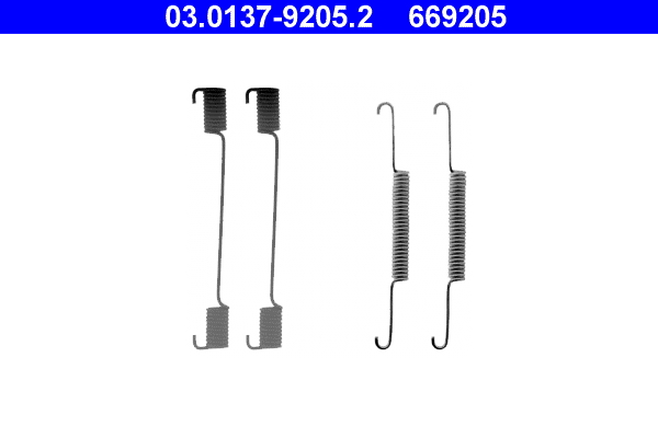 Kit accessori, ganasce freno ATE 669205