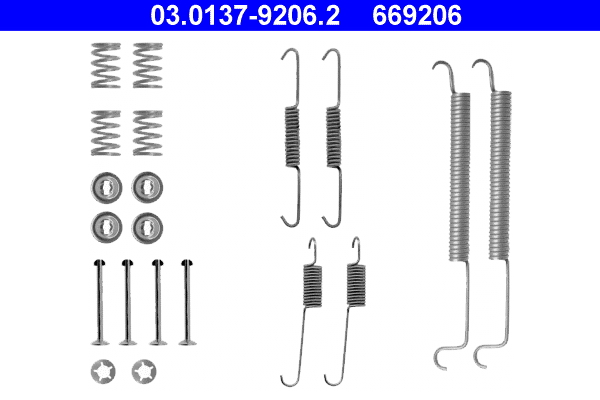 Kit accessori, ganasce freno ATE 669206