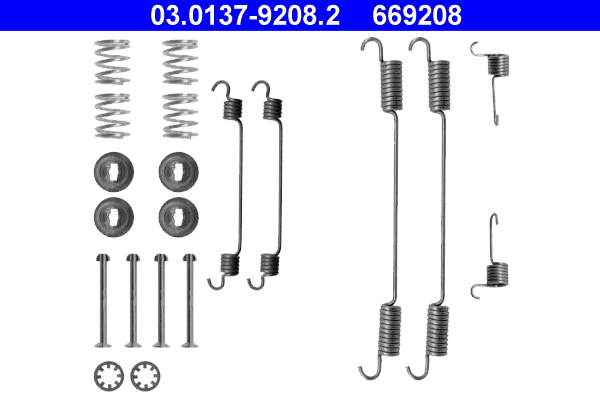 Kit accessori, ganasce freno ATE 669208