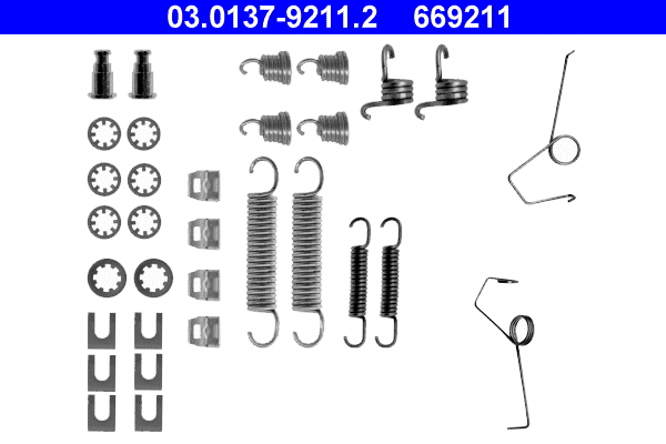 Kit accessori, ganasce freno ATE 669211