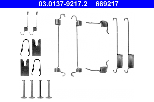 Kit accessori, ganasce freno ATE 669217