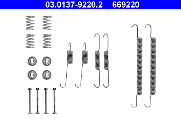 Kit accessori, ganasce freno ATE 669220