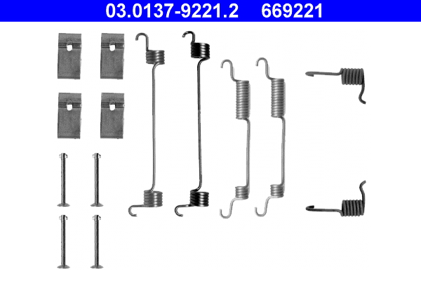 Kit accessori, ganasce freno ATE 669221