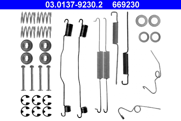 Kit accessori, ganasce freno ATE 669230