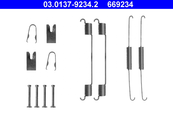 Kit accessori, ganasce freno ATE 669234