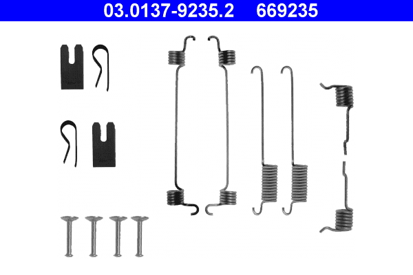 Kit accessori, ganasce freno ATE 669235