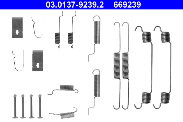 Kit accessori, ganasce freno ATE 669239