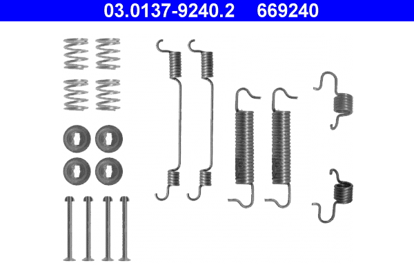 Kit accessori, ganasce freno ATE 669240