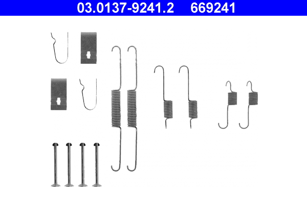 Kit accessori, ganasce freno ATE 669241