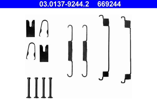 Kit accessori, ganasce freno ATE 669244