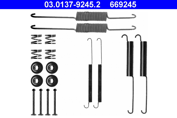 Kit accessori, ganasce freno ATE 669245