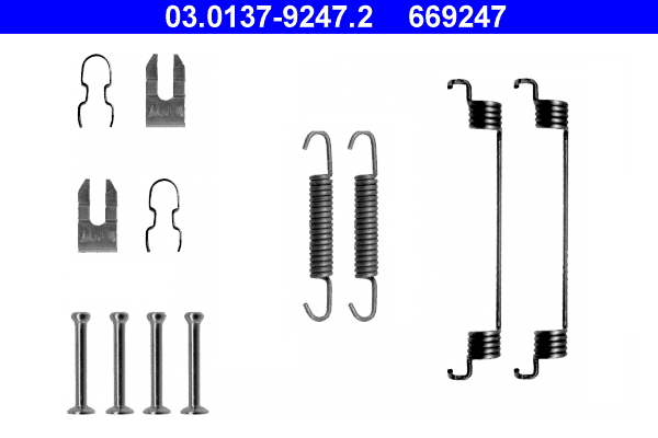 Kit accessori, ganasce freno ATE 669247