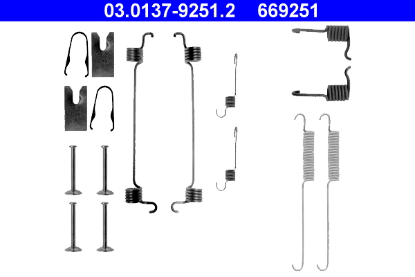 Kit accessori, ganasce freno ATE 669251