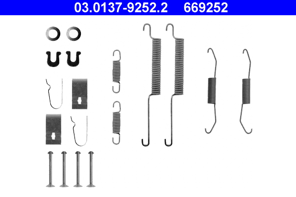 Kit accessori, ganasce freno ATE 669252