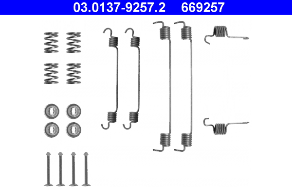 Kit accessori, ganasce freno ATE 669257