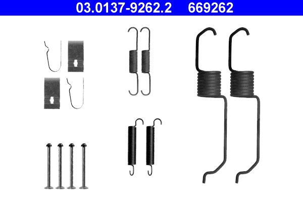 Kit accessori, ganasce freno ATE 669262
