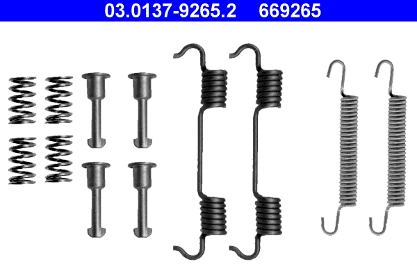 Kit accessori, ganasce freno stazionamento ATE 669265