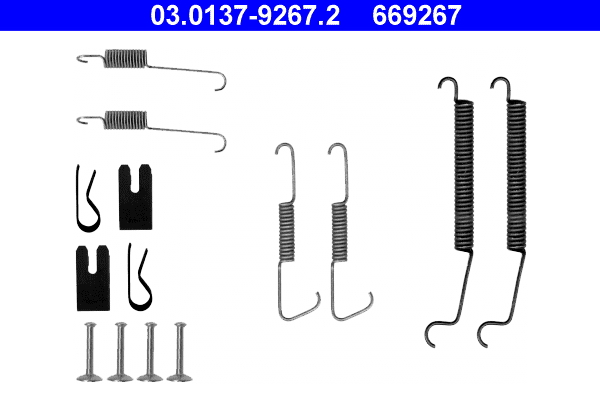 Kit accessori, ganasce freno ATE 669267