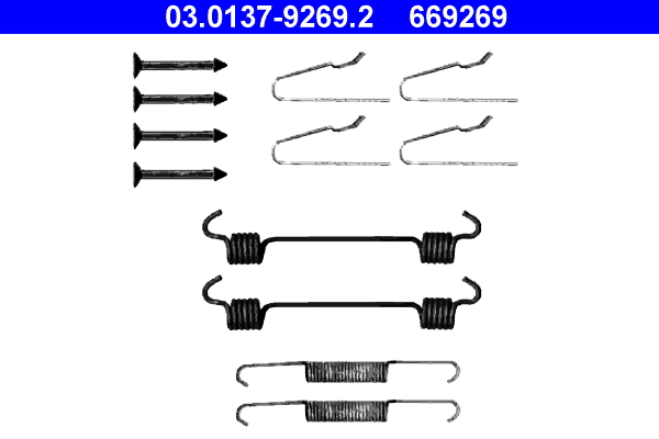 Kit accessori, ganasce freno stazionamento ATE 669269