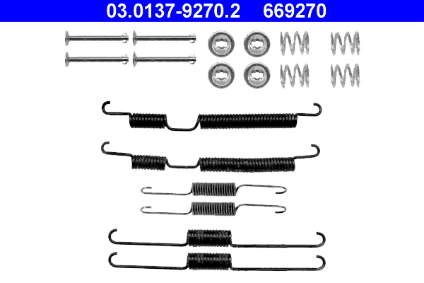 Kit accessori, ganasce freno ATE 669270