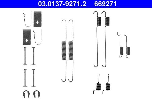 Kit accessori, ganasce freno ATE 669271