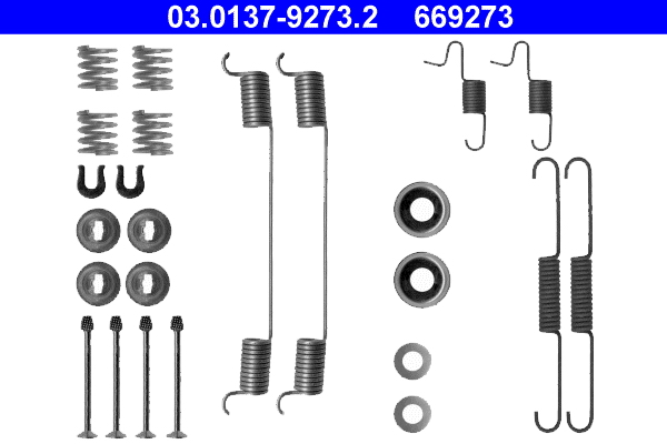 Kit accessori, ganasce freno ATE 669273