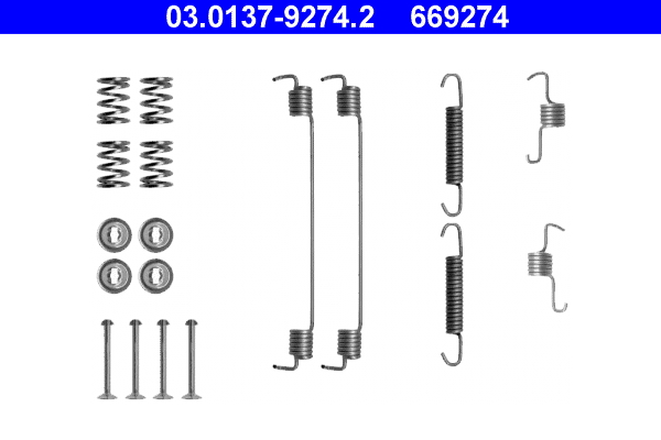 Kit accessori, ganasce freno ATE 669274