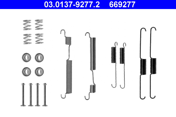 Kit accessori, ganasce freno ATE 669277