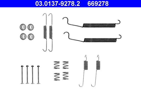 Kit accessori, ganasce freno ATE 669278