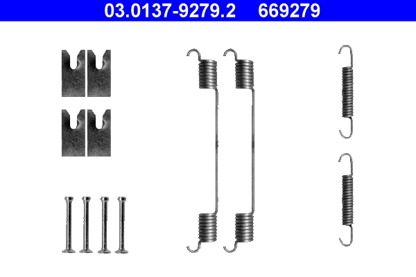 Kit accessori, ganasce freno ATE 669279