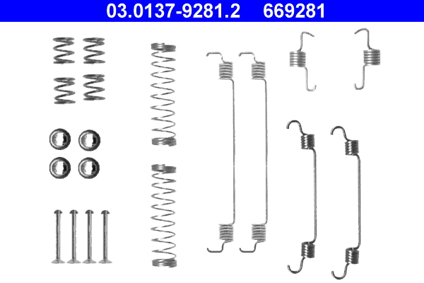 Kit accessori, ganasce freno ATE 669281