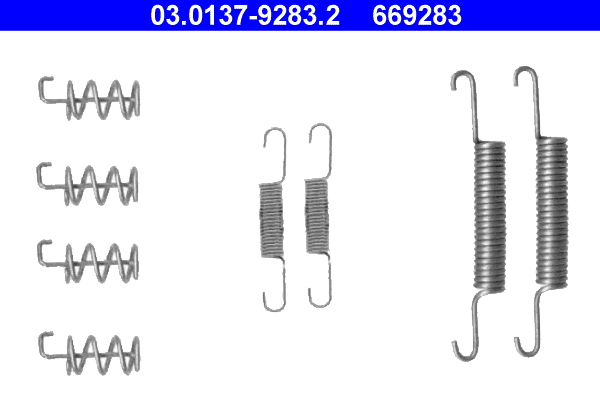 Kit accessori, ganasce freno stazionamento ATE 669283