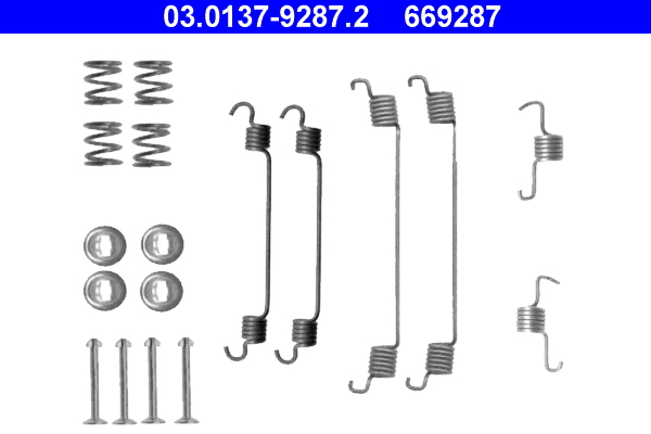 Kit accessori, ganasce freno ATE 669287