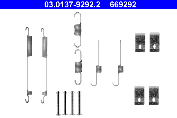 Kit accessori, ganasce freno ATE 669292