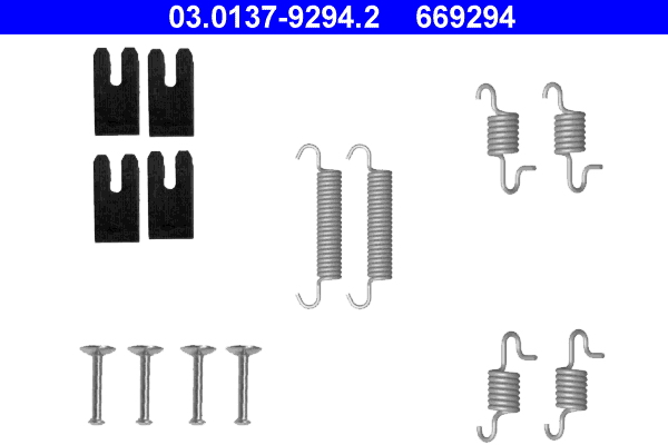 Kit accessori, ganasce freno stazionamento ATE 669294