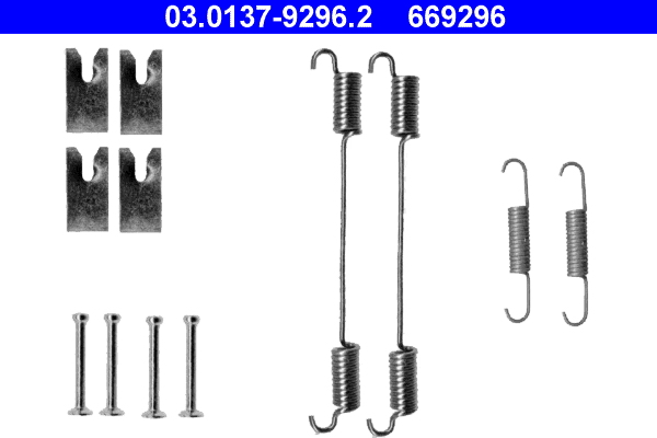 Kit accessori, ganasce freno ATE 669296