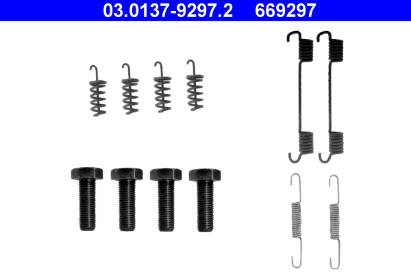 Kit accessori, ganasce freno stazionamento ATE 669297