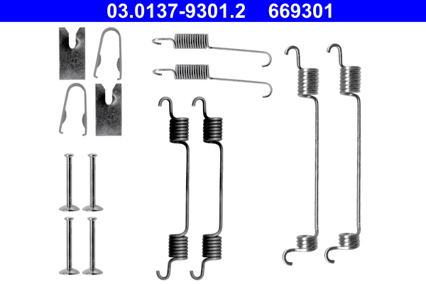 Kit accessori, ganasce freno ATE 669301