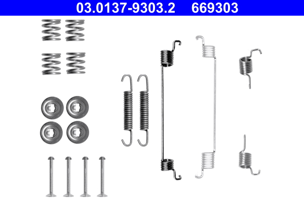 Kit accessori, ganasce freno ATE 669303