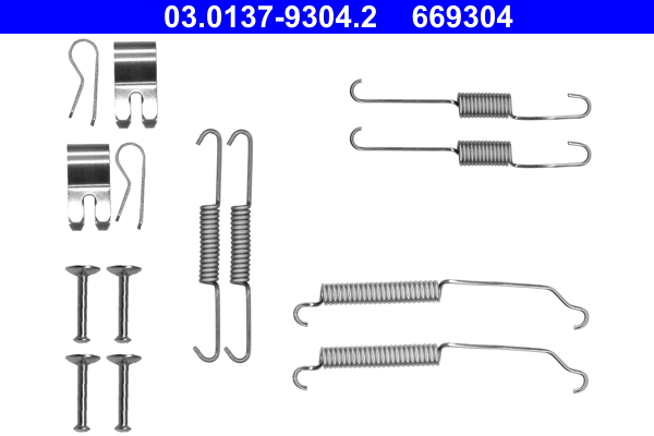 Kit accessori, ganasce freno ATE 669304