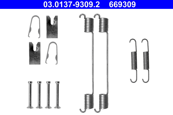Kit accessori, ganasce freno ATE 669309