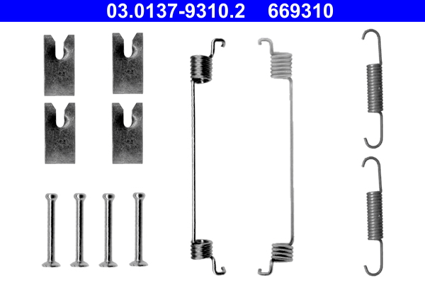 Kit accessori, ganasce freno ATE 669310