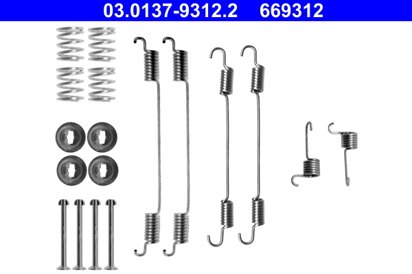 Kit accessori, ganasce freno ATE 669312