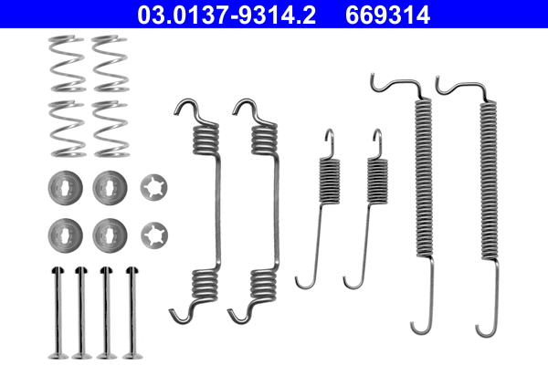Kit accessori, ganasce freno ATE 669314