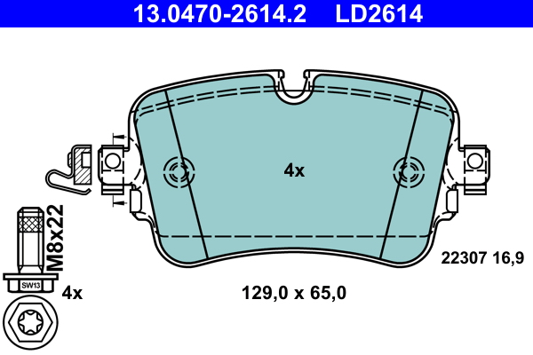 Pastiglie freno ATE LD2614