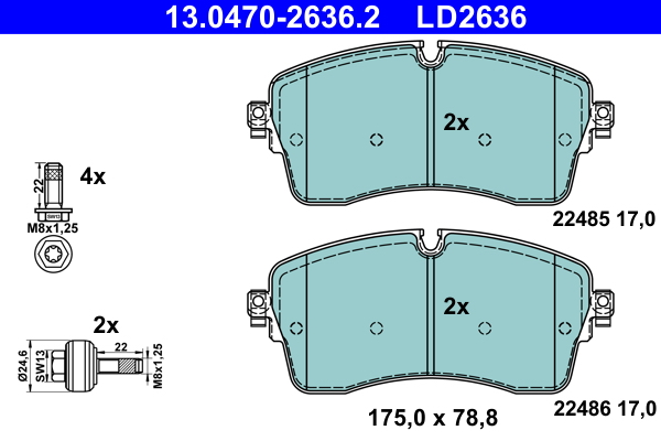 Pastiglie freno ATE LD2636