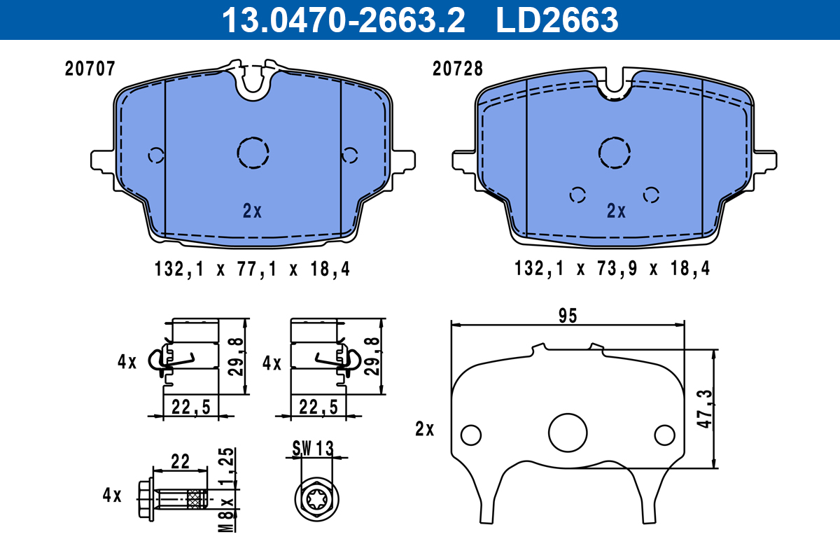 Pastiglie freno ATE LD2663