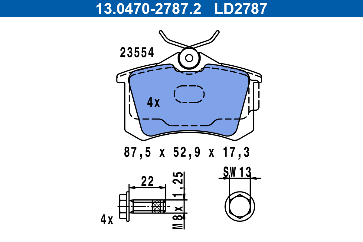 Pastiglie freno ATE LD2787