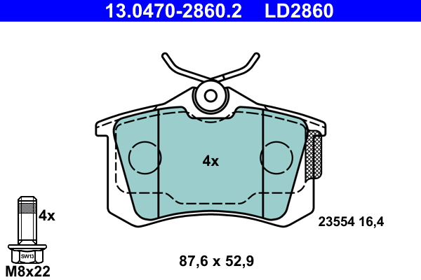 Pastiglie freno ATE LD2860