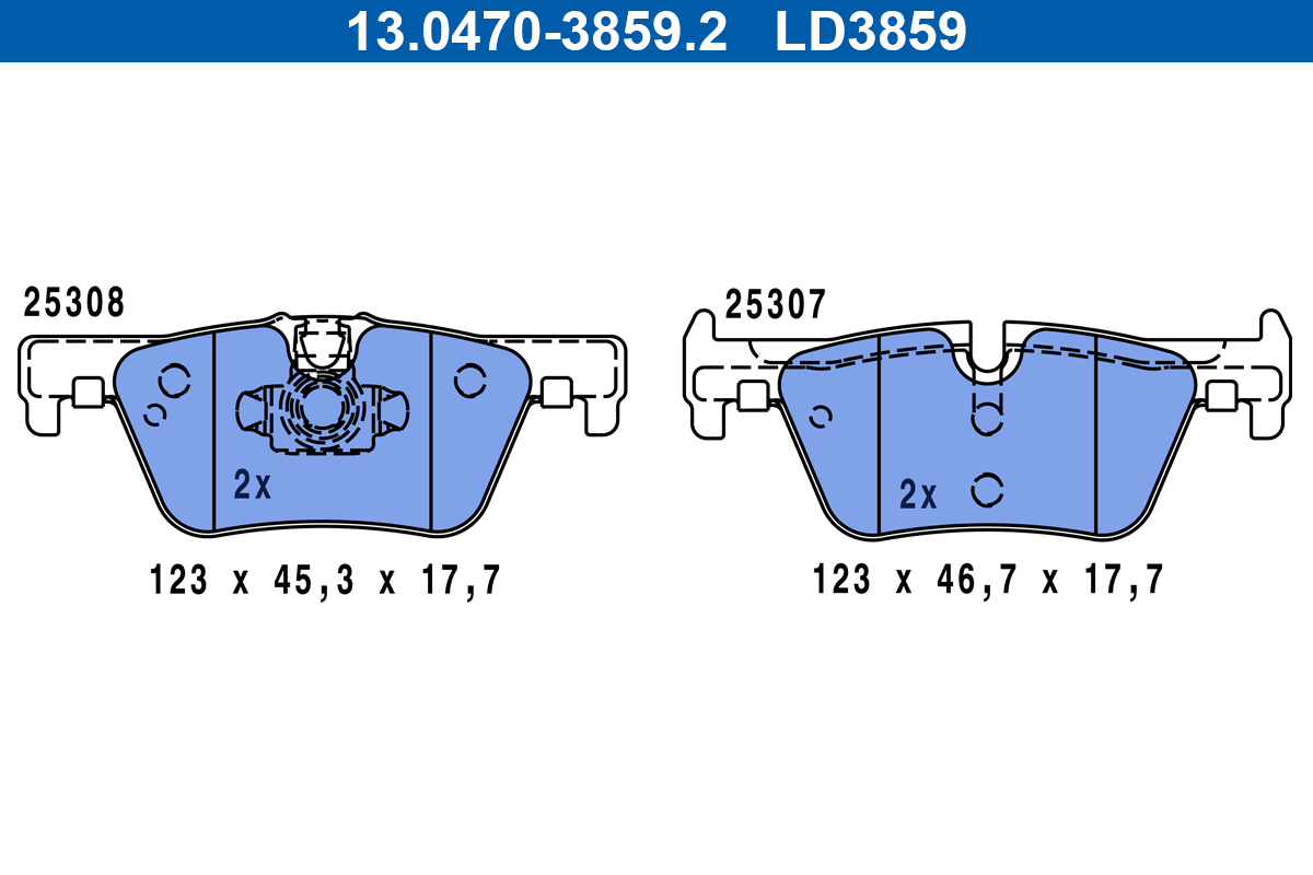 Pastiglie freno ATE LD3859